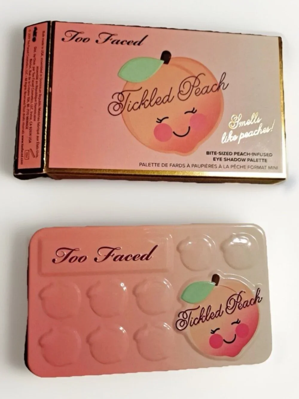 Too Faced TICKLED PEACH Bite Sized Eye Shadow Palette Limited Edition New